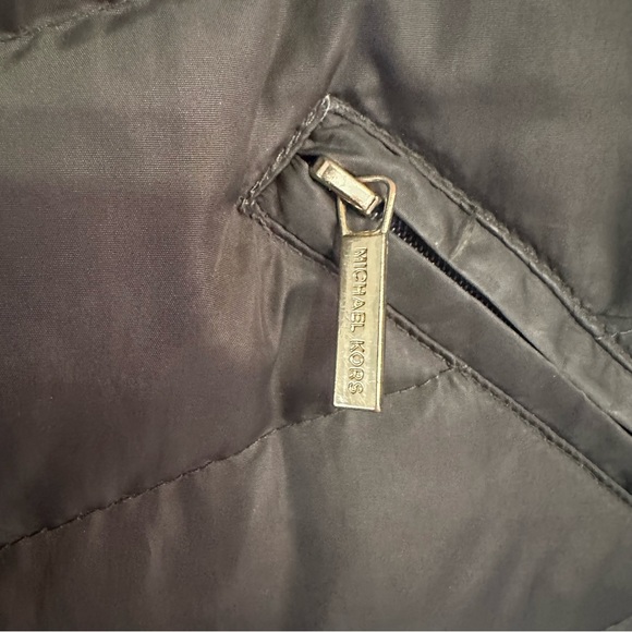 Michael Kors Coat Olive Green Faux Fur Hood Women's Medium - Picture 7 of 13